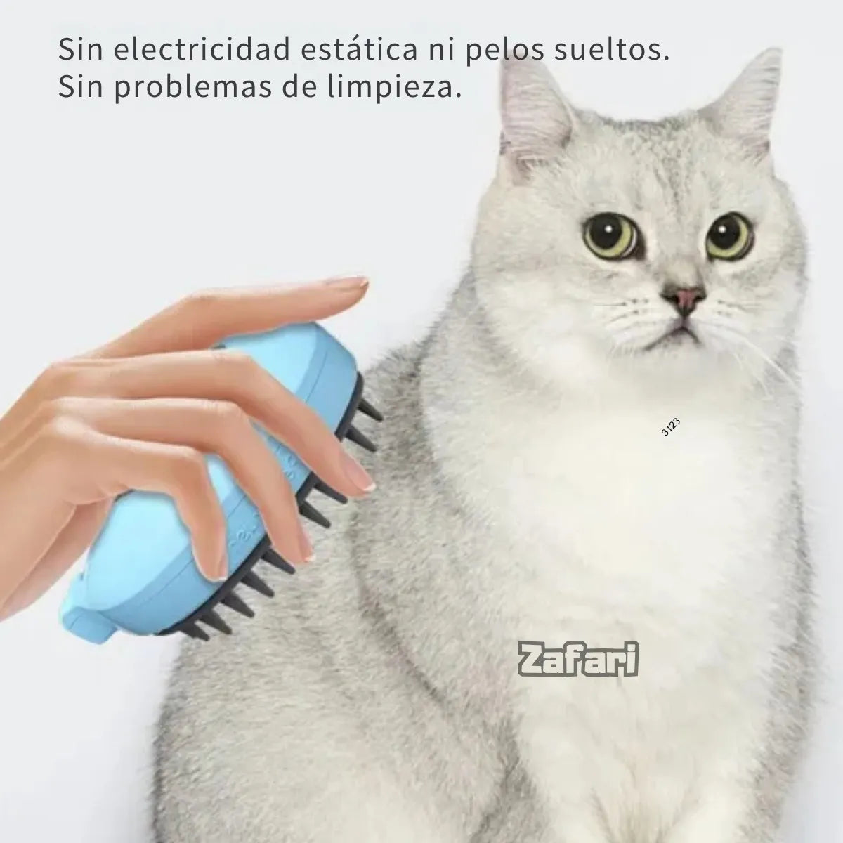 Pack Cepillo Mascotas Celeste Y Cepillo Quitapelusas