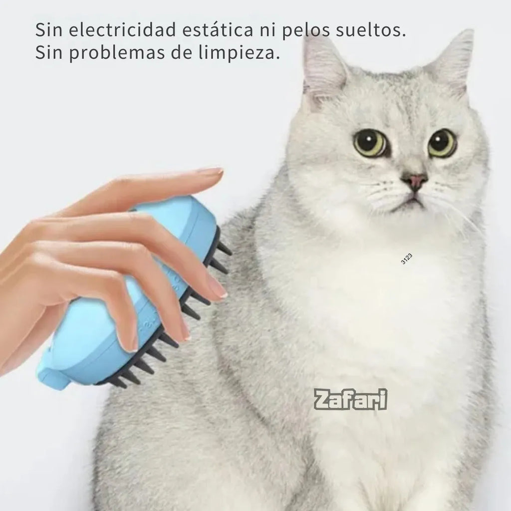 Pack Cepillo Mascotas Celeste Y Cepillo Quitapelusas