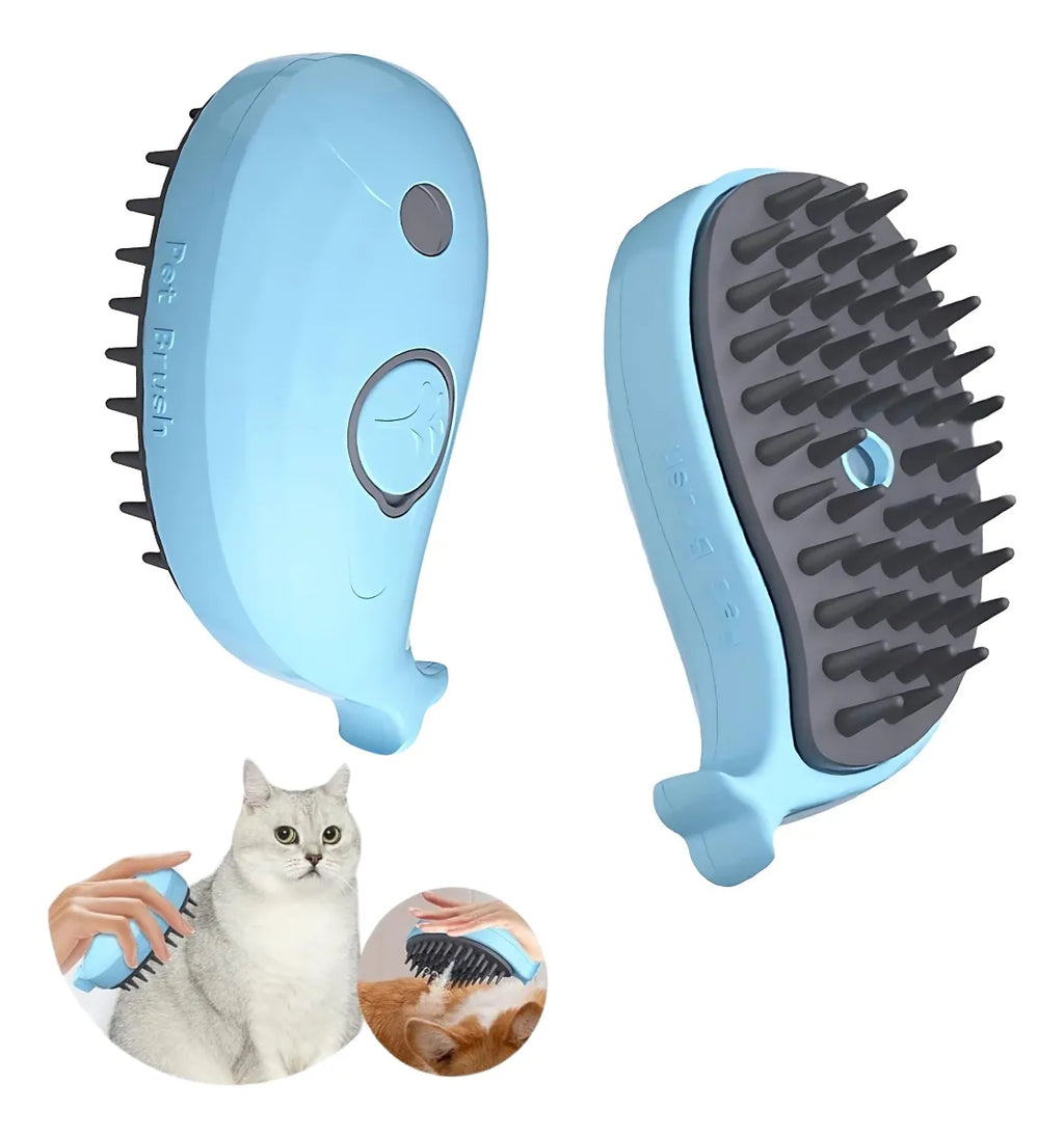 Pack Cepillo Mascotas Celeste Y Cepillo Quitapelusas