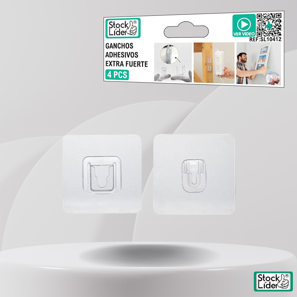 Ganchos adhesivos extra fuertes 4 PCS