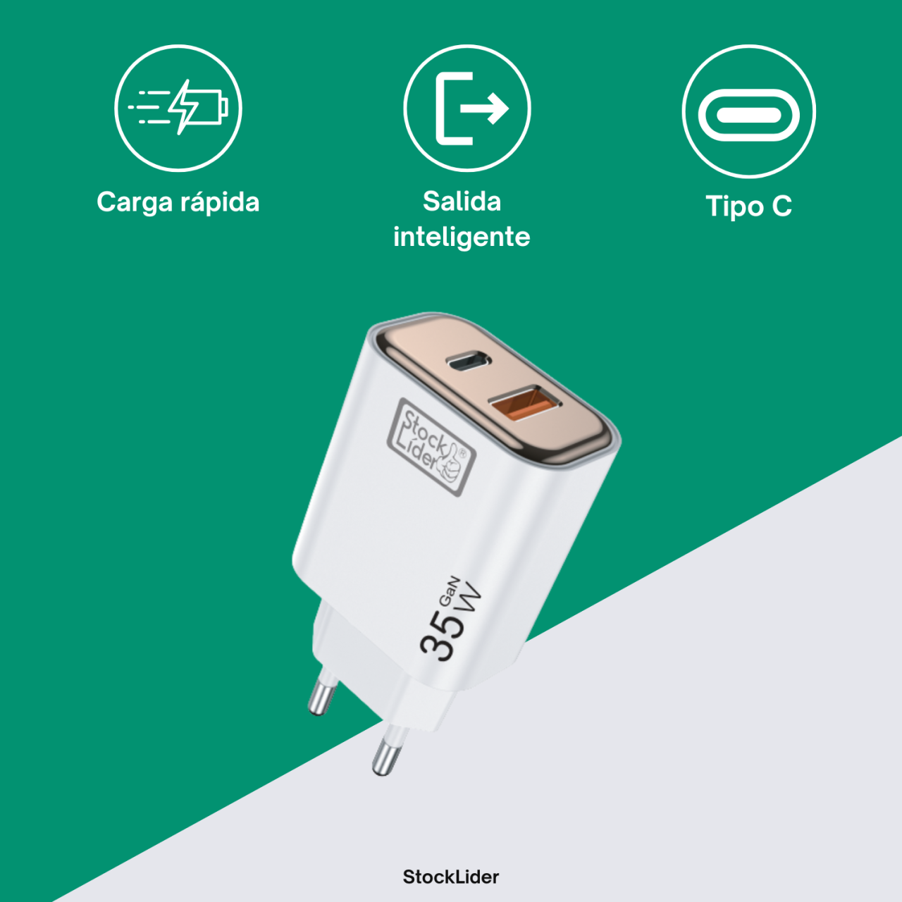 Cargador USB + Tipo C