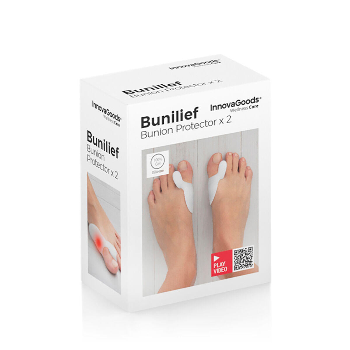 Corrector Protector de Silicona para Juanetes Bunilief 2 Unidades