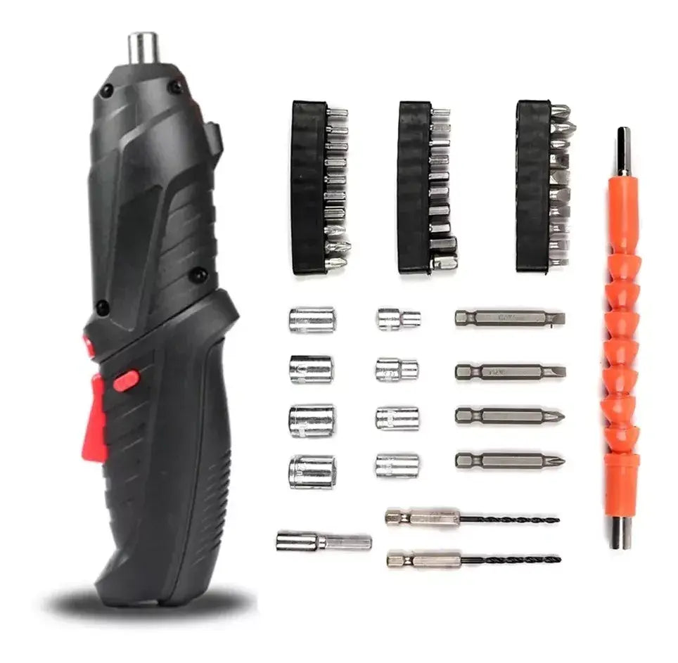 Destornillador Inalámbrico 4.8V con 47 Piezas – Herramienta Versátil para Todo Tipo de Trabajos
