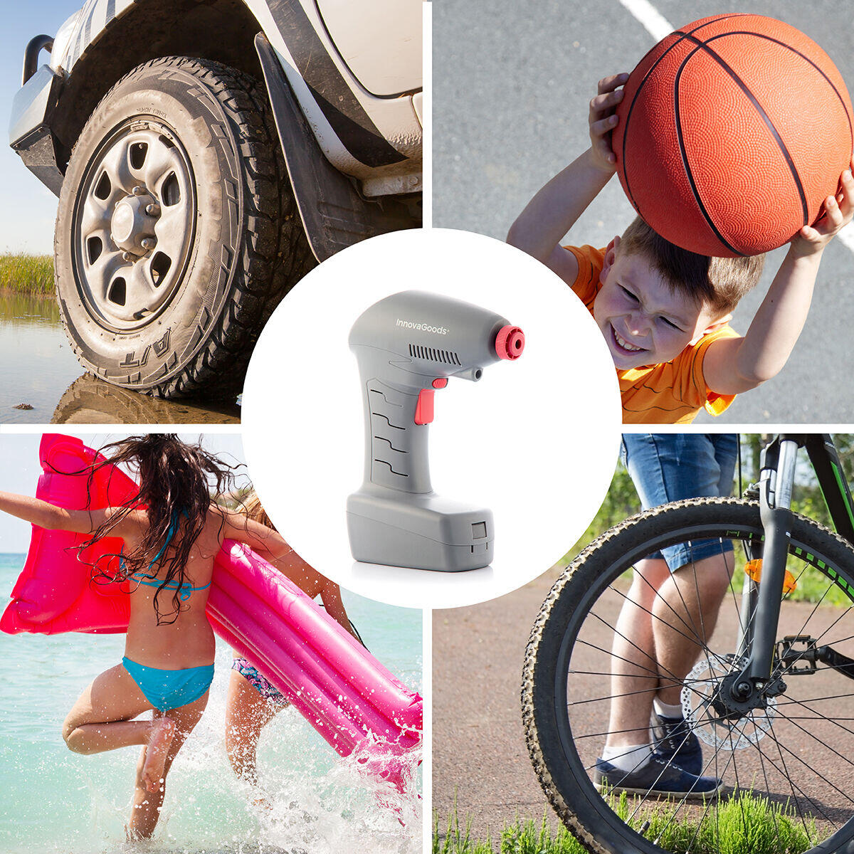 Compresor de Aire Portátil con LED Airpro